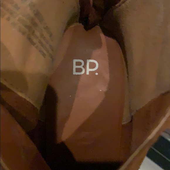 NEW BP. Heath bootie cognac suede size 10M pointed toe 3.25” heel zip closure - Picture 5 of 7